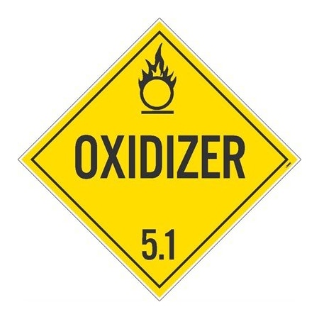 NMC Oxidizer 5.1 Dot Placard Sign DL14R
